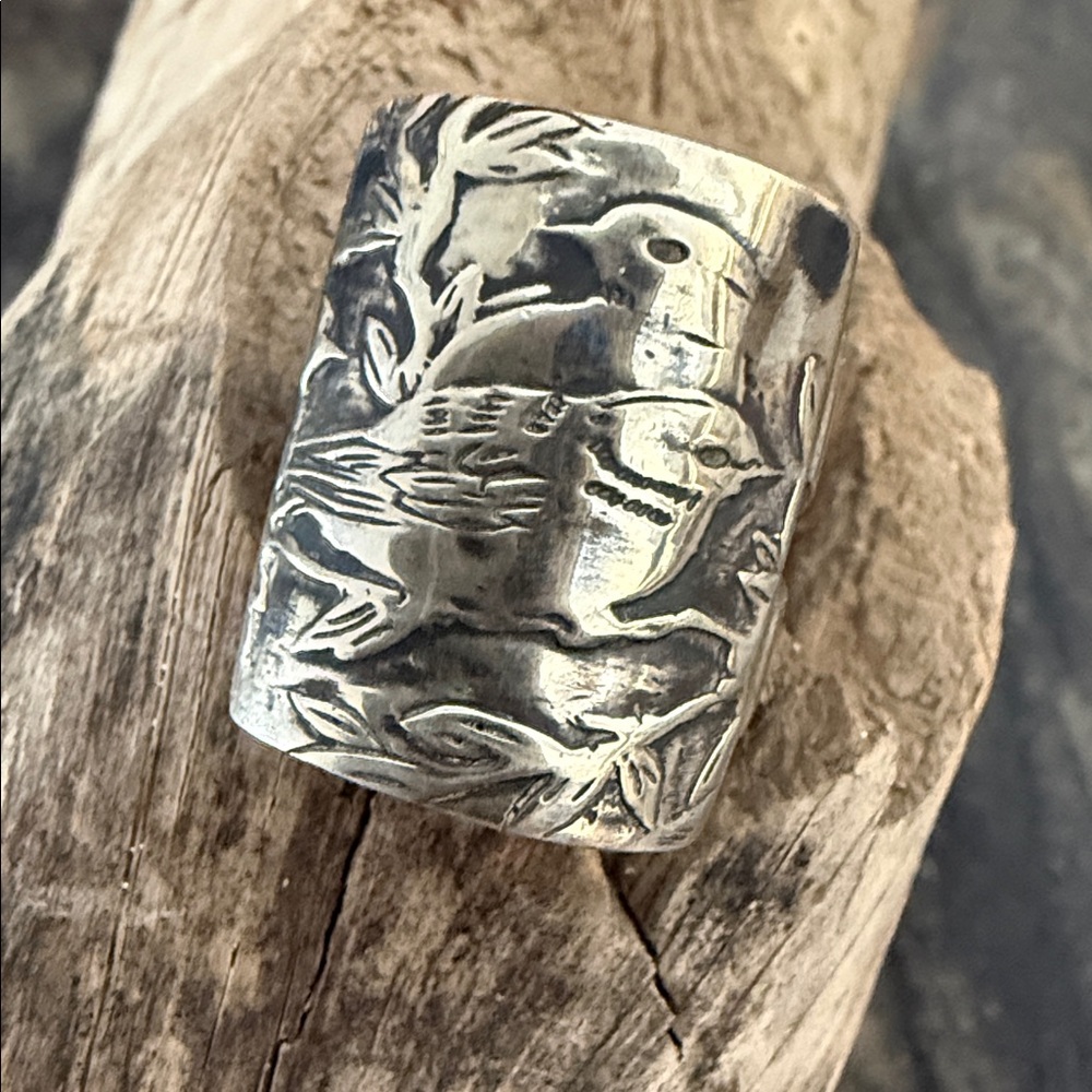 Sundance Catalog Lovebirds Sterling Silver Ring - Silver